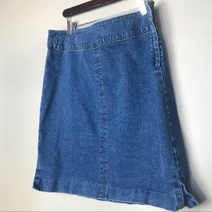 Lauren Ralph Lauren Side Zip Jean Skirt